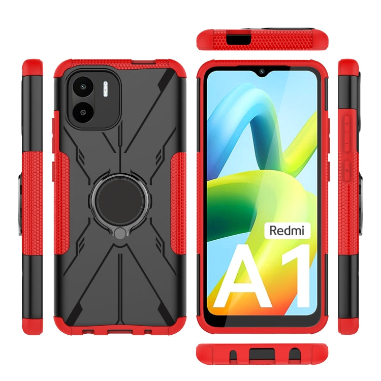 For Xiaomi Redmi A1 4G Armor Bear Shockproof PC + TPU Phone Case with Ring