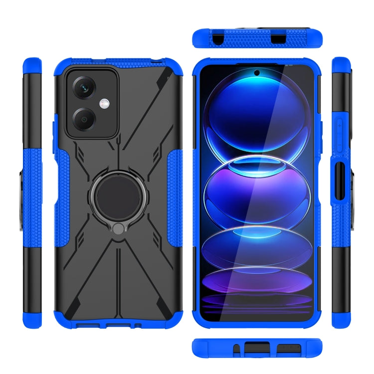 For Xiaomi Redmi Note 12 5G Armor Bear Shockproof PC + TPU Phone Case with Ring