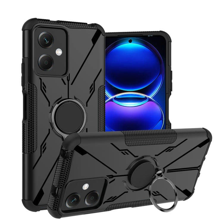 For Xiaomi Redmi Note 12 5G Armor Bear Shockproof PC + TPU Phone Case with Ring