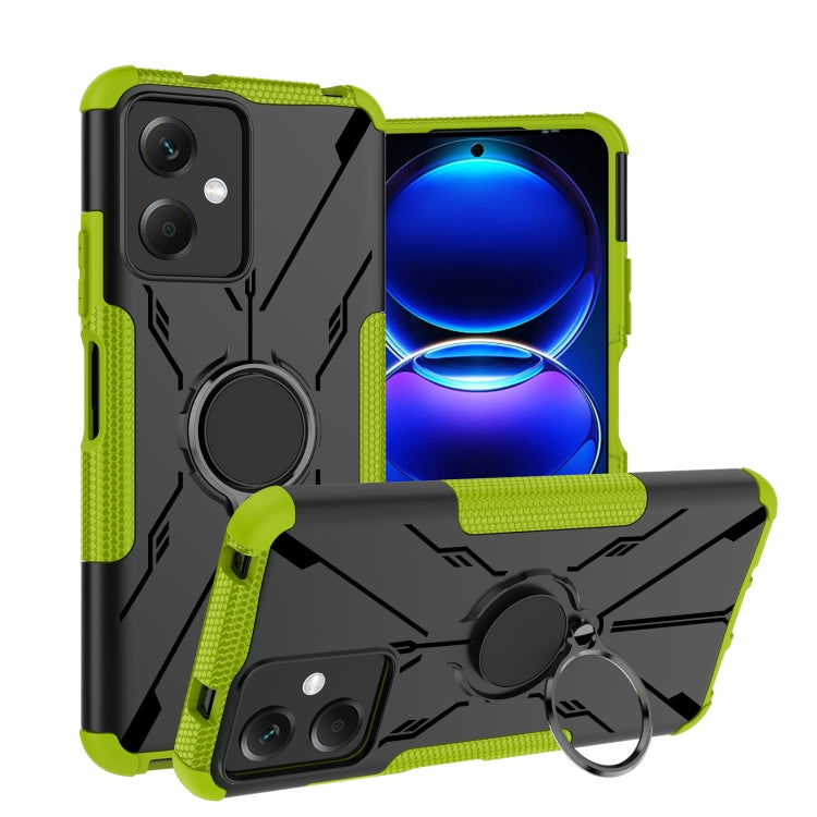 For Xiaomi Redmi Note 12 5G Armor Bear Shockproof PC + TPU Phone Case with Ring