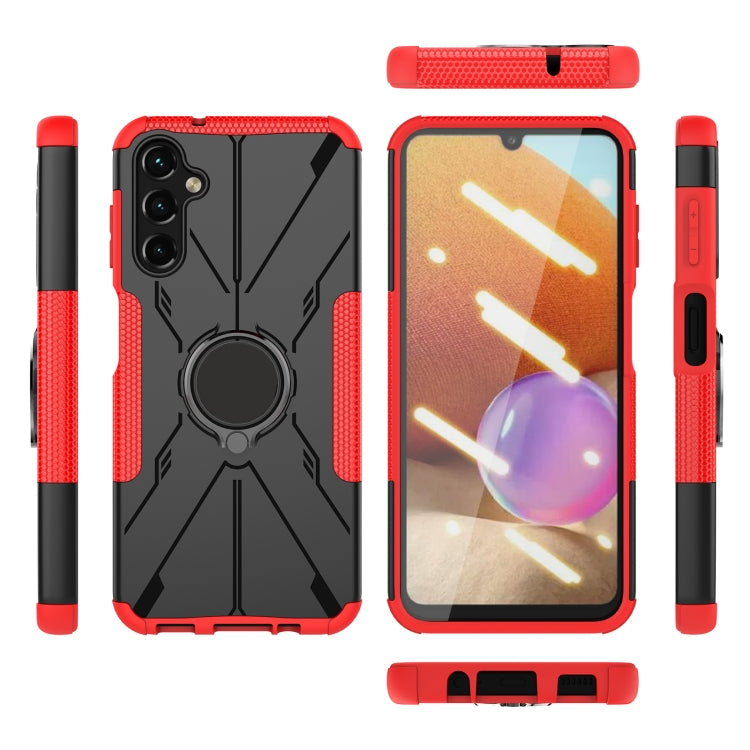 For Samsung Galaxy A14 5G Armor Bear Shockproof PC + TPU Phone Case with Ring