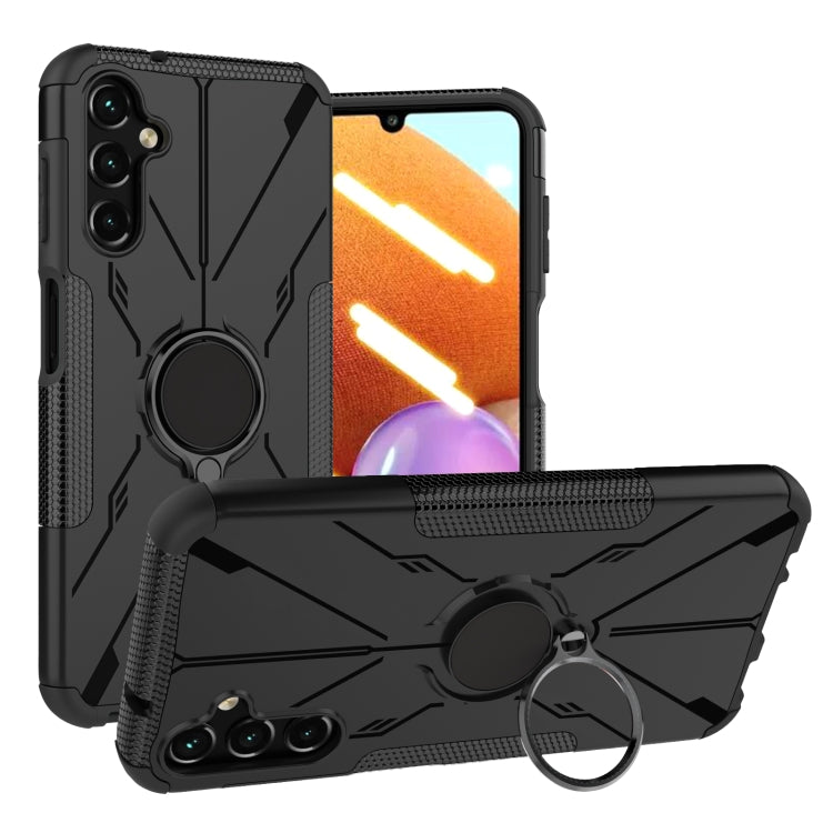 For Samsung Galaxy A14 5G Armor Bear Shockproof PC + TPU Phone Case with Ring