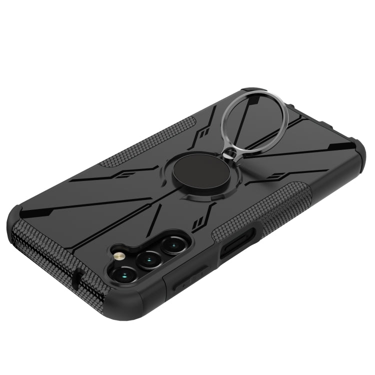 For Samsung Galaxy A14 5G Armor Bear Shockproof PC + TPU Phone Case with Ring