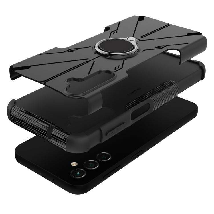 For Samsung Galaxy A14 5G Armor Bear Shockproof PC + TPU Phone Case with Ring
