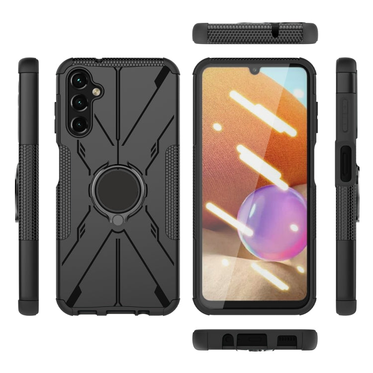 For Samsung Galaxy A14 5G Armor Bear Shockproof PC + TPU Phone Case with Ring