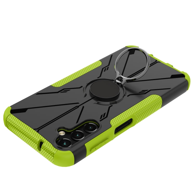 For Samsung Galaxy A14 5G Armor Bear Shockproof PC + TPU Phone Case with Ring