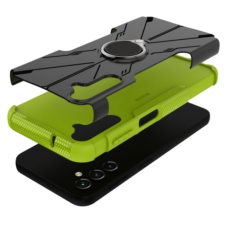 For Samsung Galaxy A14 5G Armor Bear Shockproof PC + TPU Phone Case with Ring