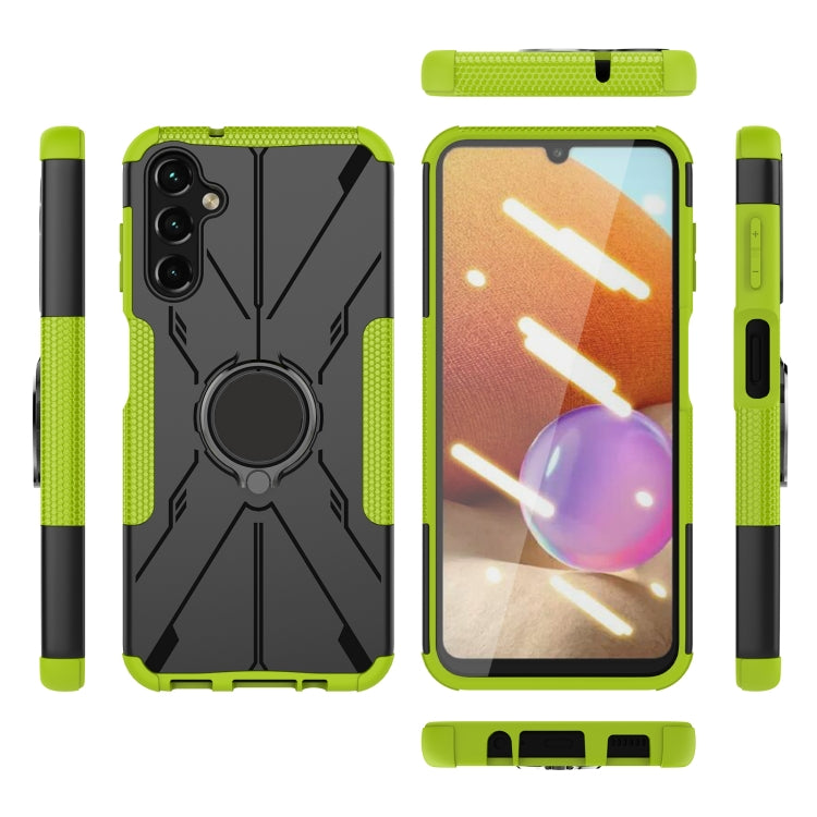For Samsung Galaxy A14 5G Armor Bear Shockproof PC + TPU Phone Case with Ring
