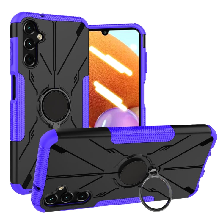 For Samsung Galaxy A14 5G Armor Bear Shockproof PC + TPU Phone Case with Ring