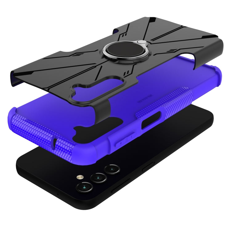 For Samsung Galaxy A14 5G Armor Bear Shockproof PC + TPU Phone Case with Ring