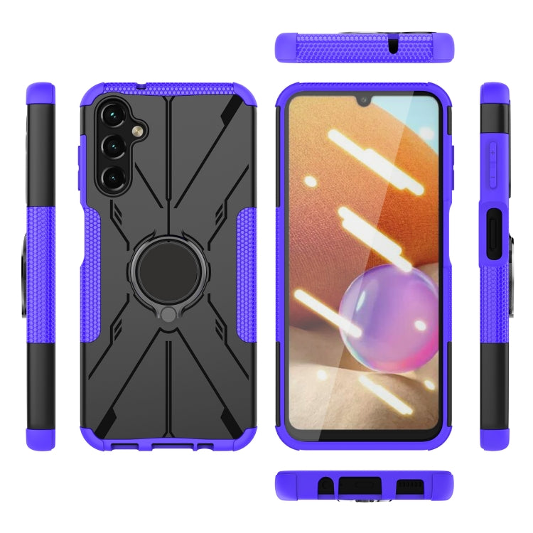 For Samsung Galaxy A14 5G Armor Bear Shockproof PC + TPU Phone Case with Ring