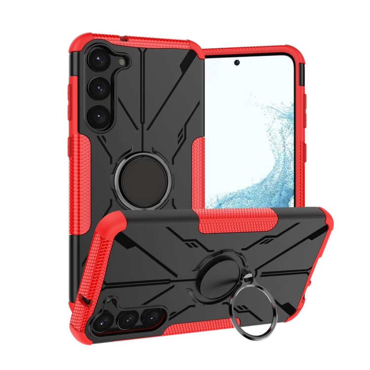 For Samsung Galaxy S23+ 5G Armor Bear Shockproof PC + TPU Phone Case with Ring