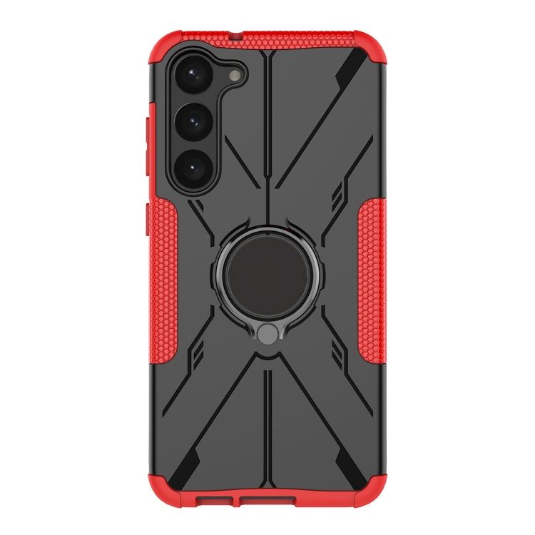 For Samsung Galaxy S23+ 5G Armor Bear Shockproof PC + TPU Phone Case with Ring