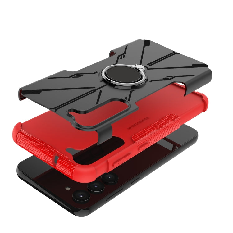 For Samsung Galaxy S23+ 5G Armor Bear Shockproof PC + TPU Phone Case with Ring