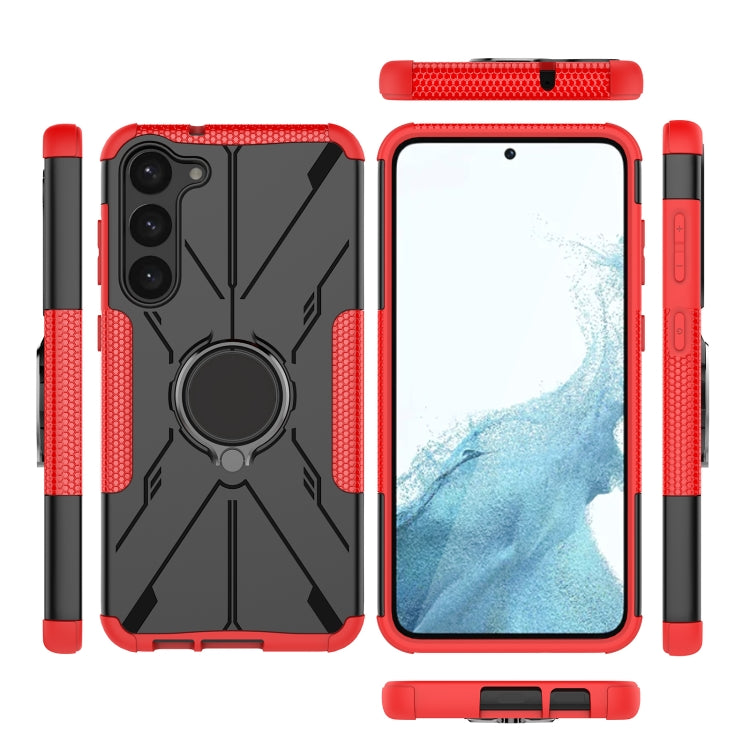 For Samsung Galaxy S23+ 5G Armor Bear Shockproof PC + TPU Phone Case with Ring