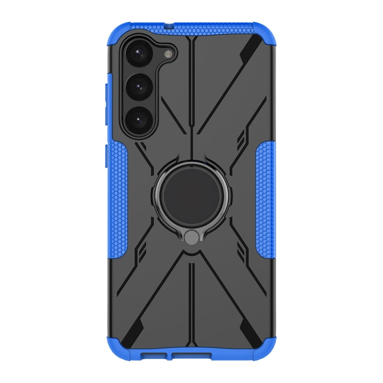 For Samsung Galaxy S23+ 5G Armor Bear Shockproof PC + TPU Phone Case with Ring
