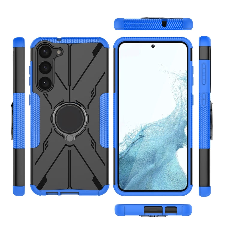 For Samsung Galaxy S23+ 5G Armor Bear Shockproof PC + TPU Phone Case with Ring