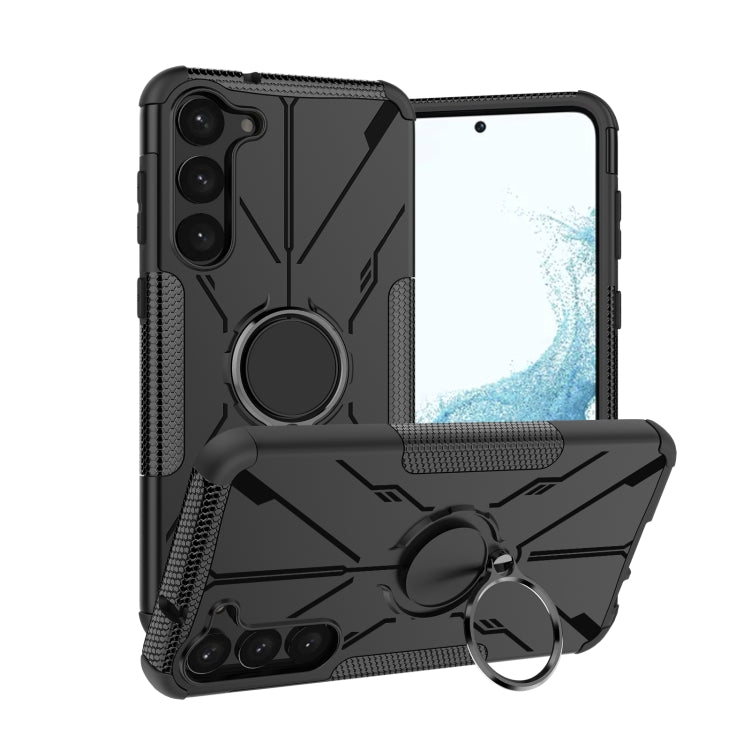 For Samsung Galaxy S23+ 5G Armor Bear Shockproof PC + TPU Phone Case with Ring