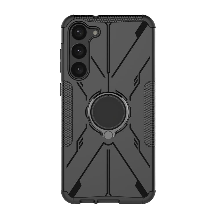 For Samsung Galaxy S23+ 5G Armor Bear Shockproof PC + TPU Phone Case with Ring