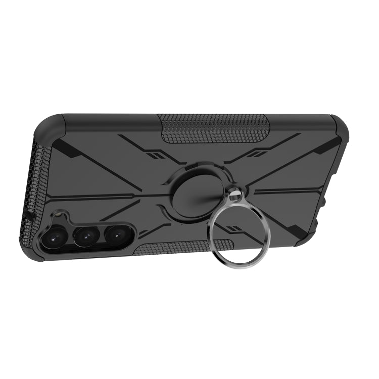 For Samsung Galaxy S23+ 5G Armor Bear Shockproof PC + TPU Phone Case with Ring