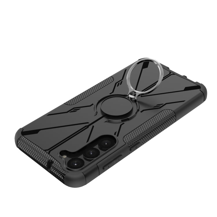 For Samsung Galaxy S23+ 5G Armor Bear Shockproof PC + TPU Phone Case with Ring