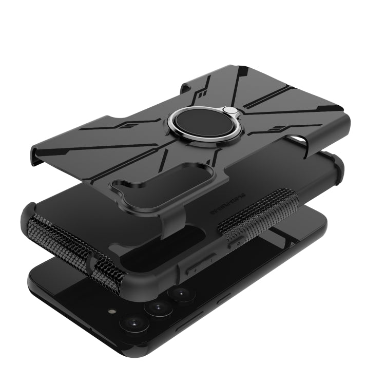 For Samsung Galaxy S23+ 5G Armor Bear Shockproof PC + TPU Phone Case with Ring
