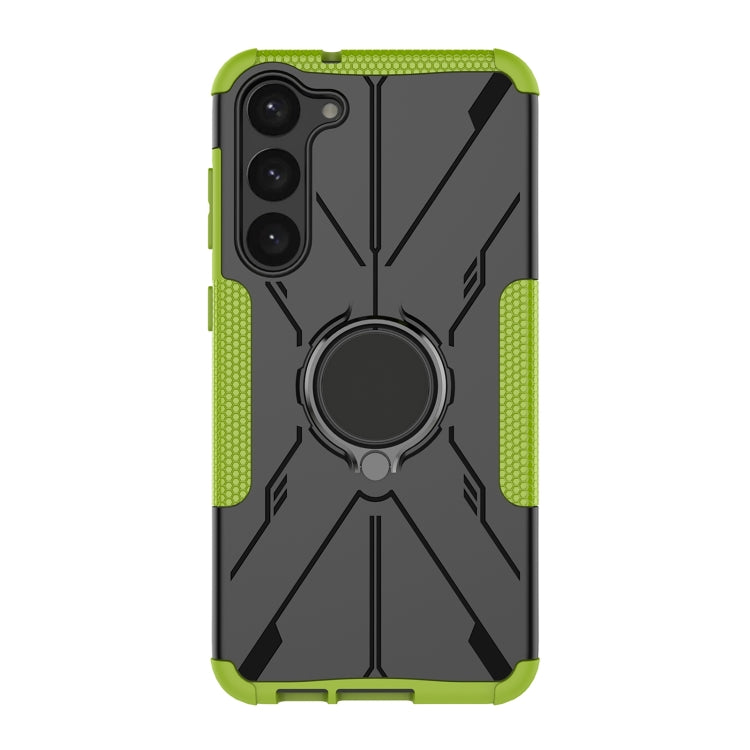 For Samsung Galaxy S23+ 5G Armor Bear Shockproof PC + TPU Phone Case with Ring