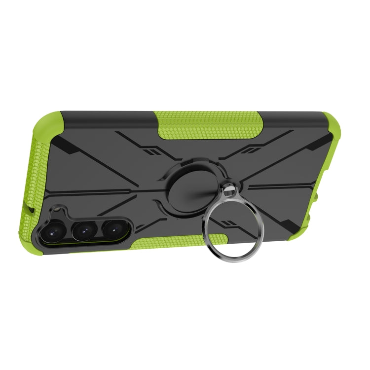 For Samsung Galaxy S23+ 5G Armor Bear Shockproof PC + TPU Phone Case with Ring