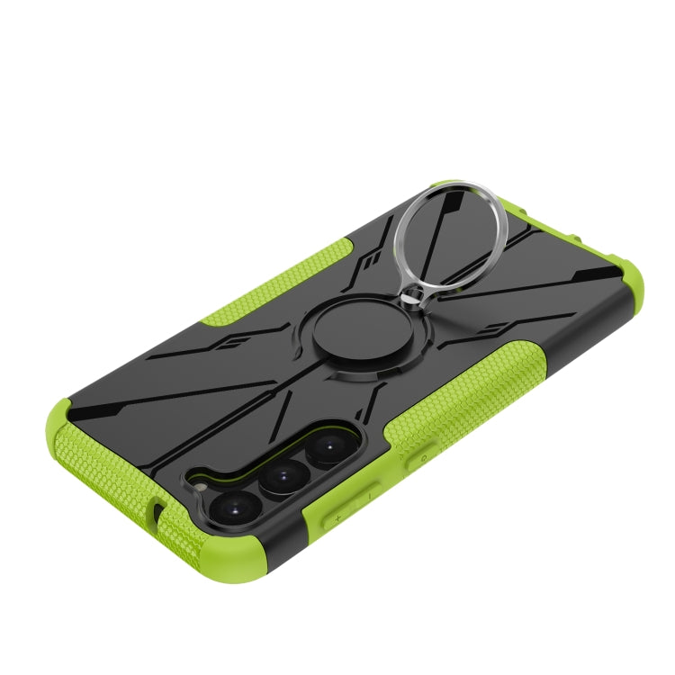 For Samsung Galaxy S23+ 5G Armor Bear Shockproof PC + TPU Phone Case with Ring