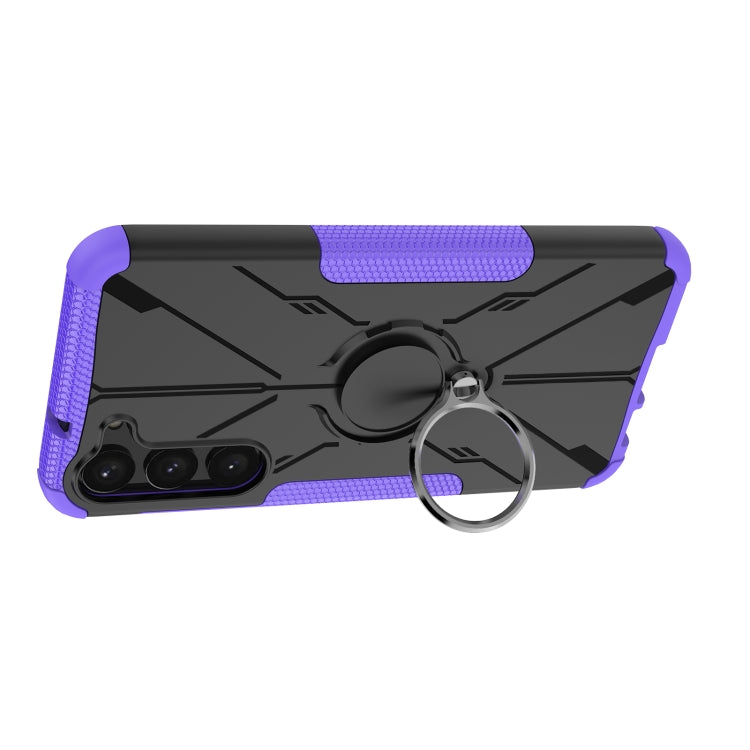 For Samsung Galaxy S23+ 5G Armor Bear Shockproof PC + TPU Phone Case with Ring