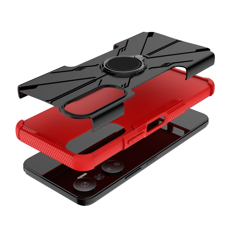 For Infinix Hot 20 4G Armor Bear Shockproof PC + TPU Phone Case with Ring