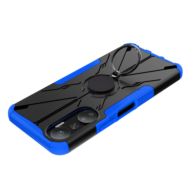 For Infinix Hot 20 4G Armor Bear Shockproof PC + TPU Phone Case with Ring