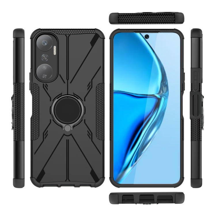 For Infinix Hot 20 4G Armor Bear Shockproof PC + TPU Phone Case with Ring
