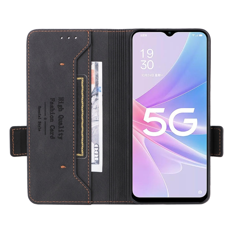 For OPPO A58 5G Magnetic Clasp Leather Phone Case