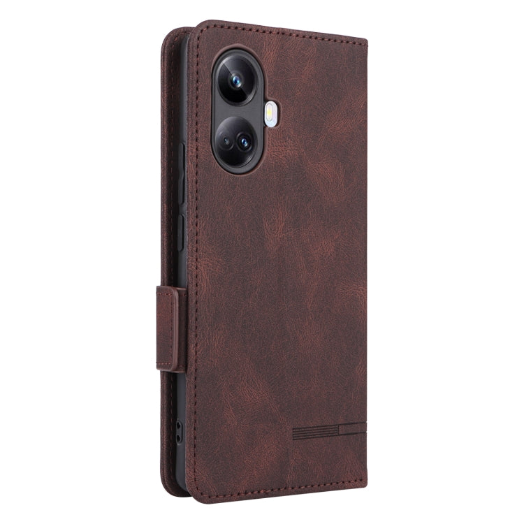 For Realme 10 Pro+ Magnetic Clasp Leather Phone Case