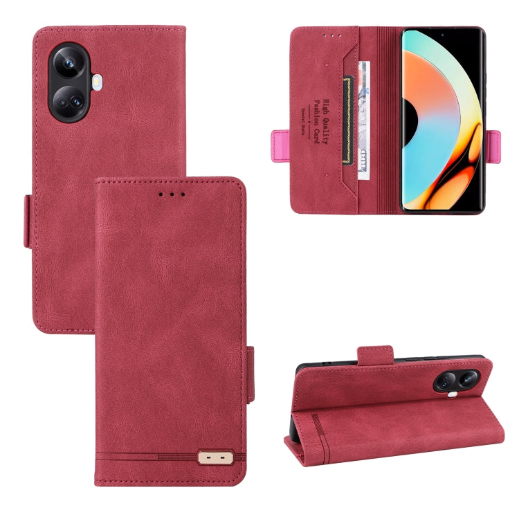 For Realme 10 Pro+ Magnetic Clasp Leather Phone Case