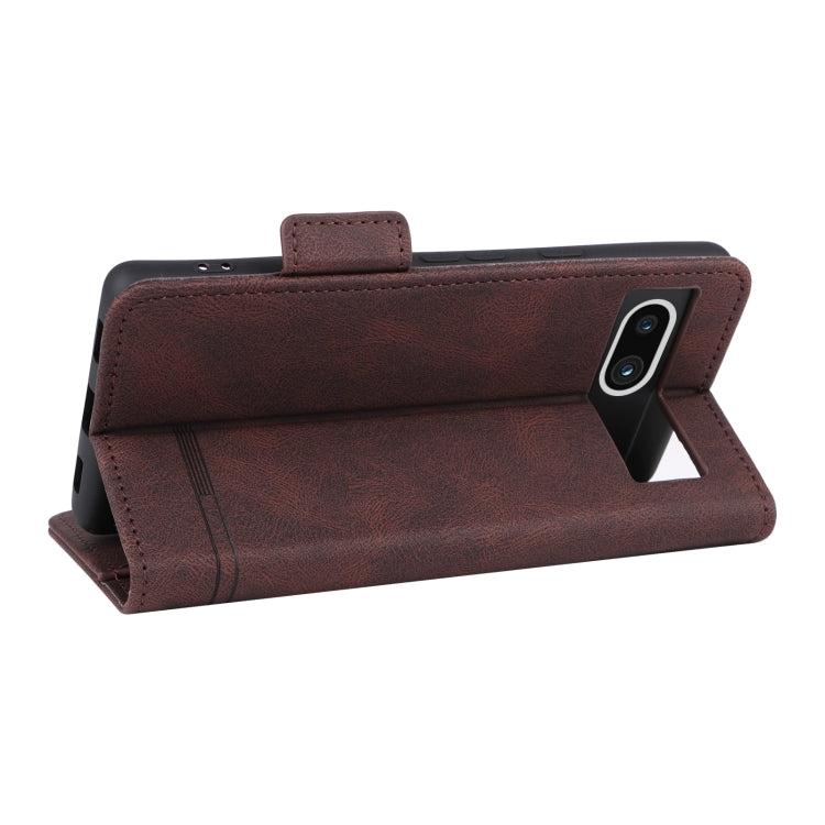 For Google Pixel 7a Magnetic Clasp Leather Phone Case
