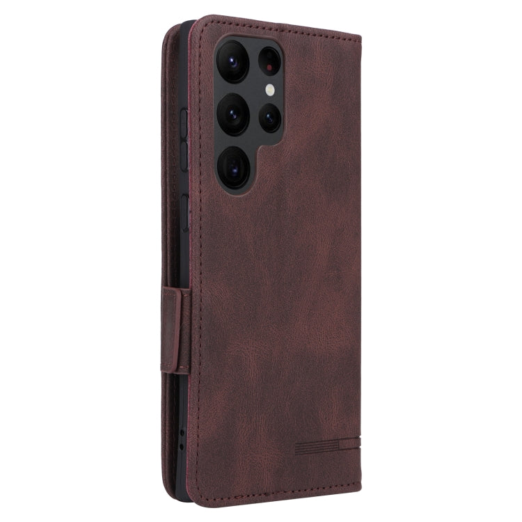 For Samsung Galaxy S23 Ultra 5G Magnetic Clasp Leather Phone Case