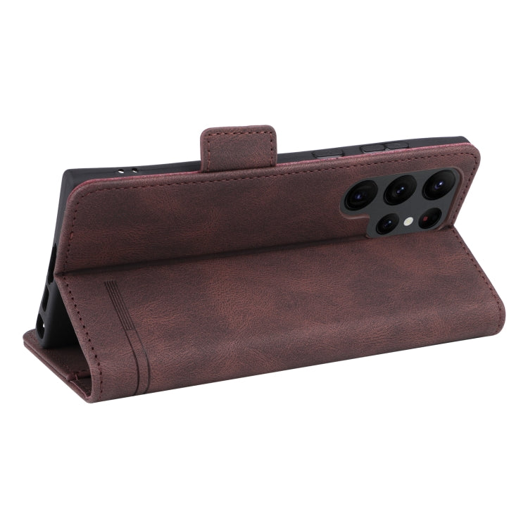 For Samsung Galaxy S23 Ultra 5G Magnetic Clasp Leather Phone Case