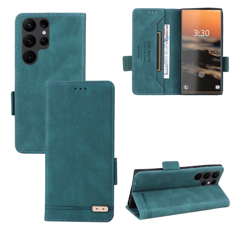 For Samsung Galaxy S23 Ultra 5G Magnetic Clasp Leather Phone Case