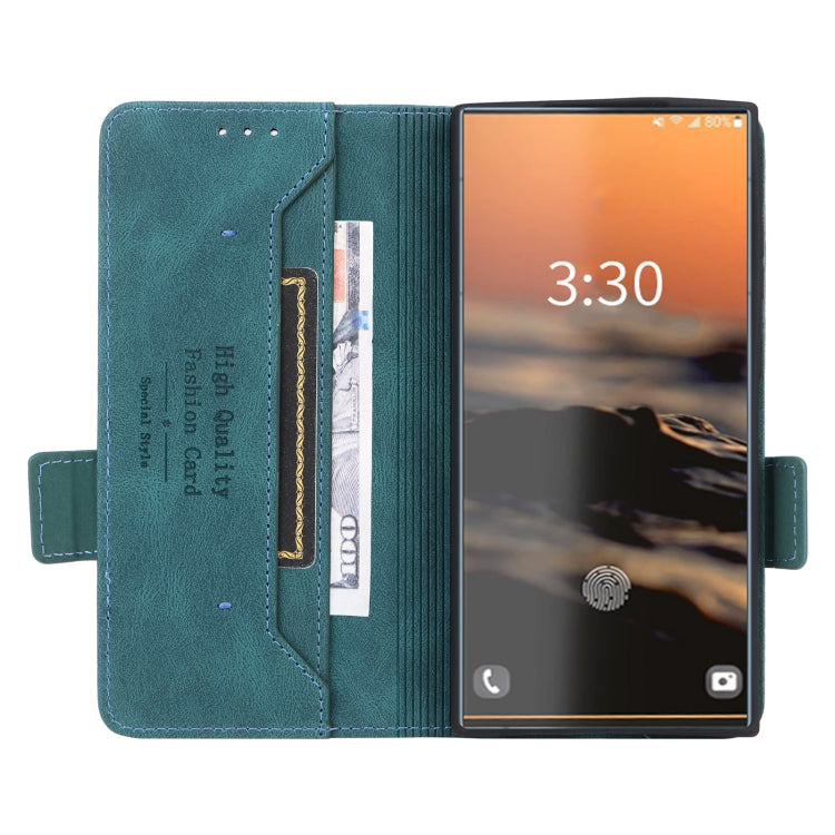 For Samsung Galaxy S23 Ultra 5G Magnetic Clasp Leather Phone Case