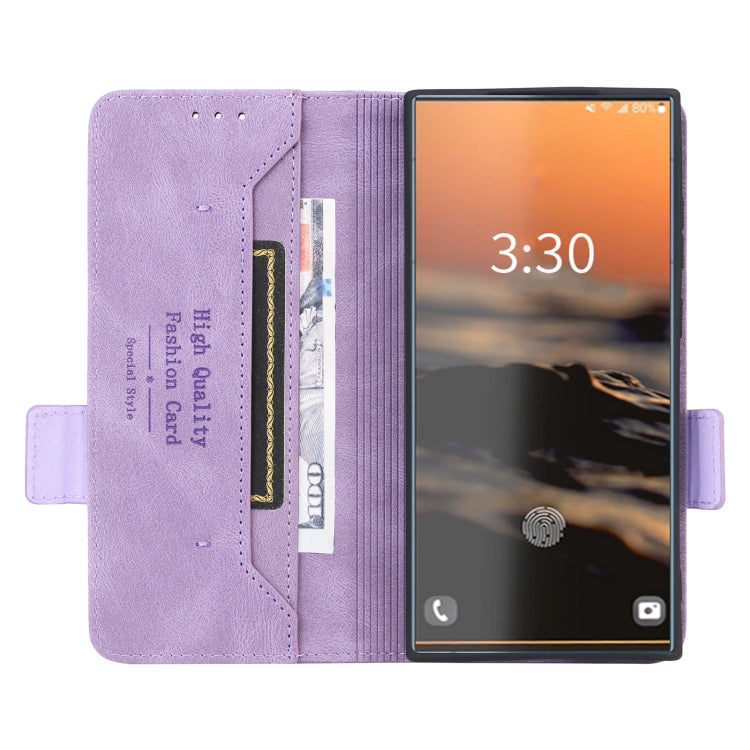 For Samsung Galaxy S23 Ultra 5G Magnetic Clasp Leather Phone Case