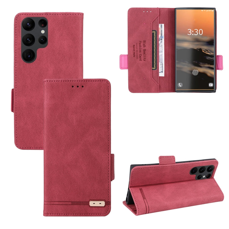 For Samsung Galaxy S23 Ultra 5G Magnetic Clasp Leather Phone Case