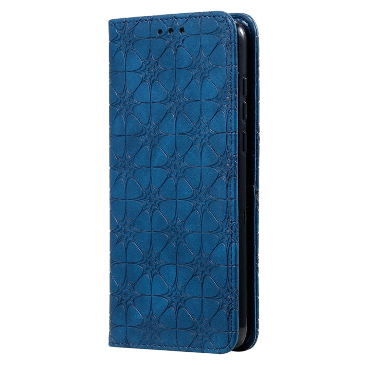 For Huawei P40 Lucky Flowers Embossing Pattern Magnetic Horizontal Flip Leather Case with Holder & Card Slots