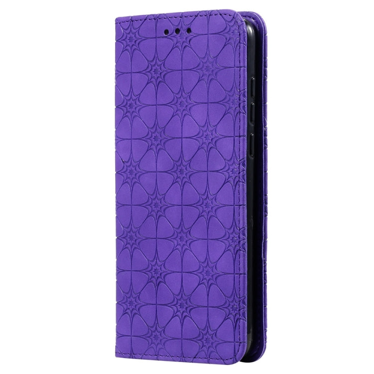 For Huawei P40 Lucky Flowers Embossing Pattern Magnetic Horizontal Flip Leather Case with Holder & Card Slots