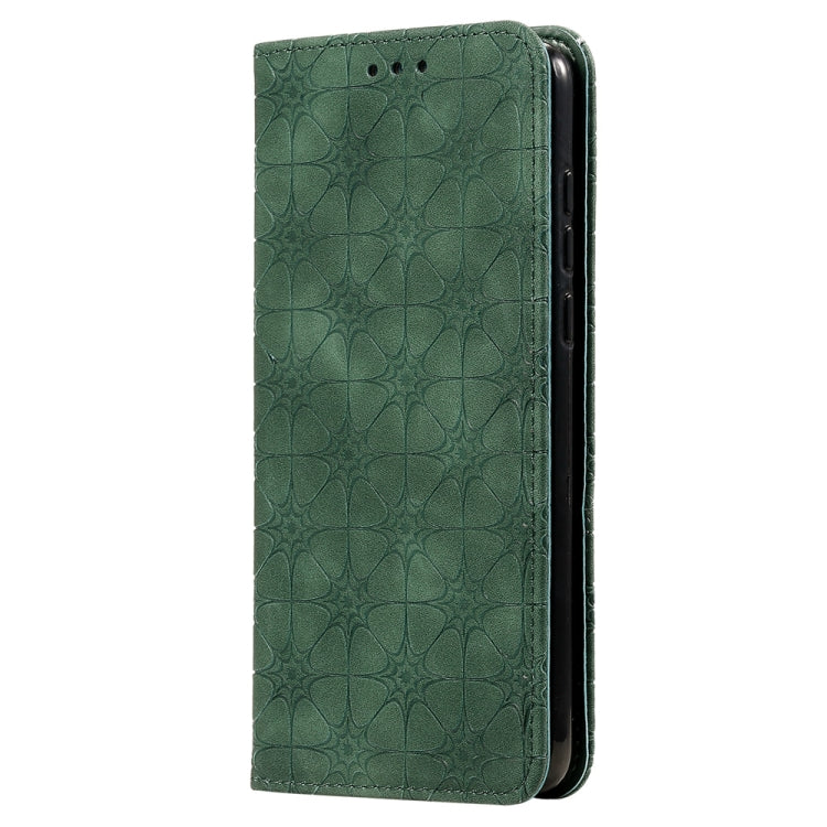 For Huawei P40 Lucky Flowers Embossing Pattern Magnetic Horizontal Flip Leather Case with Holder & Card Slots