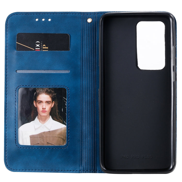 For Huawei P40 Pro+ Lucky Flowers Embossing Pattern Magnetic Horizontal Flip Leather Case with Holder & Card Slots