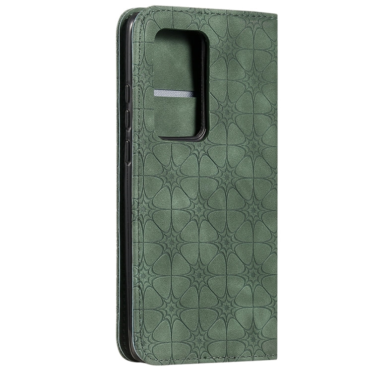 For Huawei P40 Pro+ Lucky Flowers Embossing Pattern Magnetic Horizontal Flip Leather Case with Holder & Card Slots