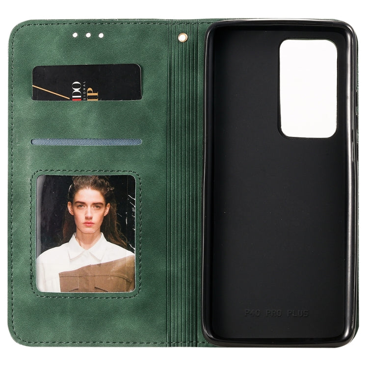 For Huawei P40 Pro+ Lucky Flowers Embossing Pattern Magnetic Horizontal Flip Leather Case with Holder & Card Slots