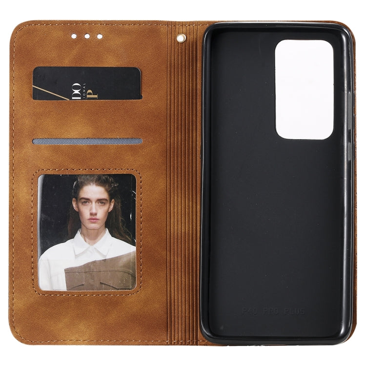 For Huawei P40 Pro+ Lucky Flowers Embossing Pattern Magnetic Horizontal Flip Leather Case with Holder & Card Slots